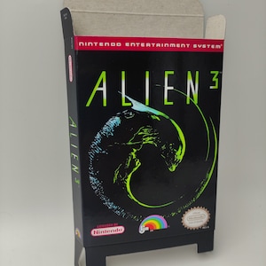 Alien 3 - Boîte de remplacement, cache anti-poussière, bloc - NES - carton épais comme dans l'original. Qualité supérieure !