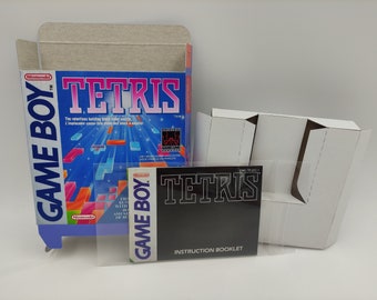 Tetris - Replacement - Box, Manual, Inner Tray - Game Boy/ GB - PAL or NTSC - thick cardboard - Top Quality !