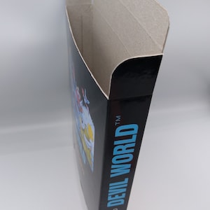 Devil World Replacement small Box, Dust Cover, Block PAL NES thick cardboard as in the original. HQ image 3