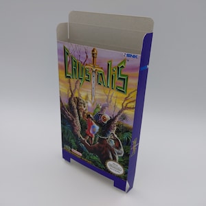 Crystalis - vervangende doos, stofkap, blok - NES - dik karton zoals in het origineel. Top kwaliteit !