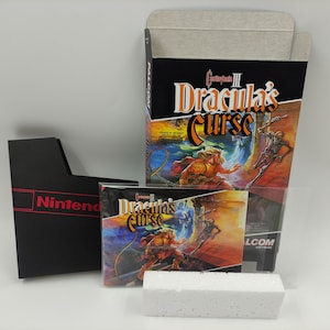Castlevania III Dracula's Curse - Vervangende doos, handleiding, stofkap, blok - NTSC of Pal - NES - alleen vervanging van de doos - dik karton.