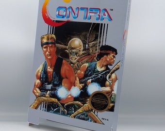 Contra/ Probotector - Replacement Box, Dust cover, Block - NES - NTSC or Pal - thick cardboard as in the original. HQ!