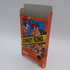 Donkey Kong Classic - vervangende doos, stofkap, blok - NES - NTSC of PAL - dik karton zoals in het origineel. Top kwaliteit !