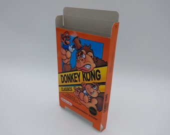 Donkey Kong Classic - Replacement Box, Dust Cover, Block - NES - NTSC or PAL - thick cardboard as in the original. Top Quality !