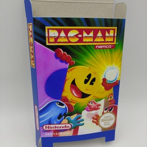 Pac-Man - Caja de reemplazo, cubierta antipolvo, bloque - NES - cartón grueso como en el original. ¡Calidad superior!