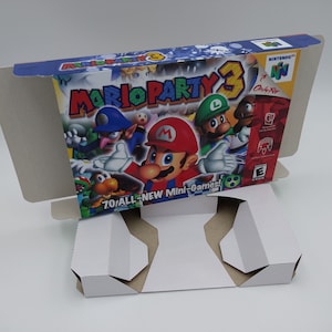 Mario Party 3 - doos met optie voor binnenlade - PAL, Australian PAL of NTSC - N64 - dik karton zoals in het origineel.