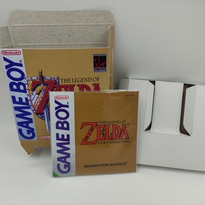 The Legend of Zelda Link's Awakening - Vervangingsdoos, Handleiding, Binnenbak - Game Boy/ GB - PAL of NTSC - dik karton. Top kwaliteit !!