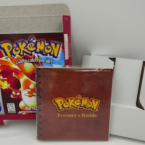 Pokemon Red - Vervangingsdoos, Handleiding, Binnenbak - NTSC, PAL of Australische Pal regio - Game Boy/GB - dik karton. Top kwaliteit !!