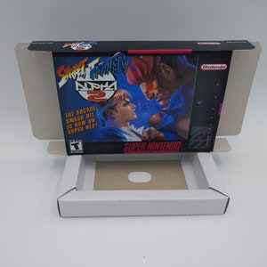 Street Fighter Alpha 2 - PAL of NTSC - vervangende doos met optie voor binnenlade - SNES - dik karton zoals in het origineel. Topkwaliteit!