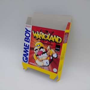 Wario Land 2 - Game Boy/ GB - Vervangende doos met optie voor binnenbak - PAL of NTSC - dik karton. Top kwaliteit !!