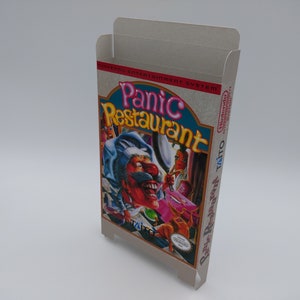 Paniekrestaurant - vervangende doos, stofkap, blok - NTSC-regio - NES - dik karton zoals in het origineel. Top kwaliteit !!
