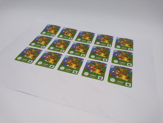 N64 Super Mario 64 Replacement Label Decal Sticker Nintendo 