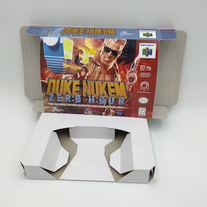 Duke Nukem Zero Hour - box with inner tray option - NTSC or PAL - N64 - thick cardboard. Top Quality !!