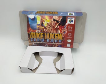 Duke Nukem Zero Hour - box with inner tray option - NTSC or PAL - Nintendo 64 - thick cardboard. Top Quality !!