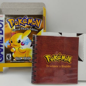 Pokemon Geel - Vervangende doos, handleiding, binnenbak - NTSC, PAL of Australian Pal - Game Boy/GB - dik karton. Top kwaliteit !!
