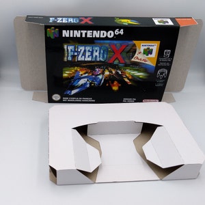 F-Zero X - doos met optie voor binnenlade - PAL of NTSC - N64 - dik karton zoals in het origineel. Topkwaliteit !!