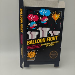 Ballongevecht - Vervangende doos, stofkap, blok - NES - NTSC of PAL - dik karton zoals in het origineel. Top kwaliteit !