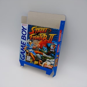 Street Fighter II - Boite de remplacement avec option plateau intérieur - Game Boy/ Go - PAL ou NTSC - carton épais. Qualité supérieure !!