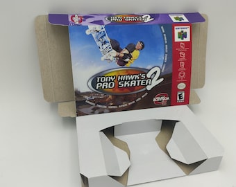 Tony Hawk's Pro Skater 2 - Box with inner tray option - PAL or NTSC - N64 - thick cardboard as in the original. Top Quality !!