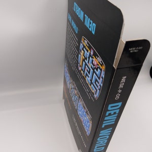 Devil World Replacement small Box, Dust Cover, Block PAL NES thick cardboard as in the original. HQ image 4