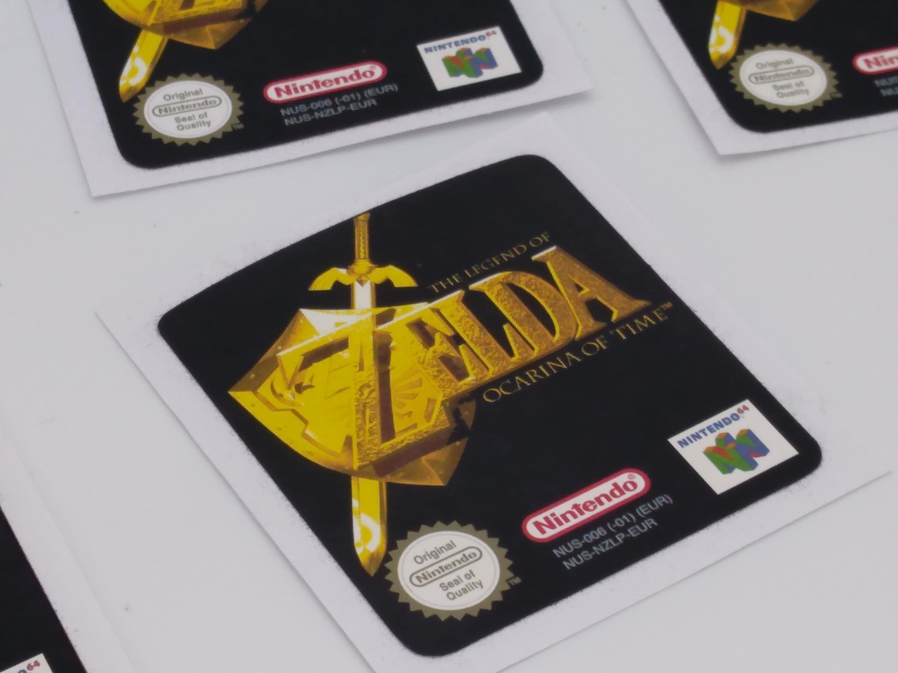 Legend of Zelda Ocarina of Time N64 Replacement Label Die Cut -  Finland