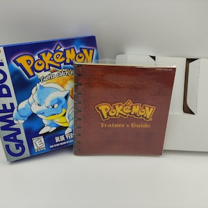 Pokemon Blue - vervangende doos, handleiding, binnenbak - NTSC, PAL of Australian Pal - Game Boy/GB - dik karton. Topkwaliteit !!
