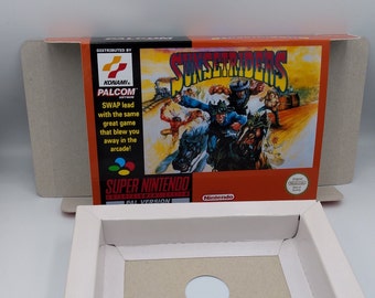 Sunset Riders - NTSC or PAL - Replacement Box with inner tray option - SNES - thick cardboard as in the original. Top Quality