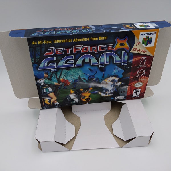 Jet Force Gemini - caja con opción de bandeja interior - NTSC o PAL - Nintendo 64 - cartón grueso. ¡Calidad superior!