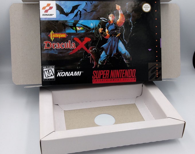 Castlevania Dracula X - PAL or NTSC - Replacement Box With Inner Tray ...