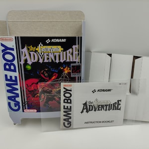The Castlevania Adventure - Vervangende doos, handleiding, binnenbak - PAL of NTSC - Game Boy/ GB - dik karton. Top kwaliteit !