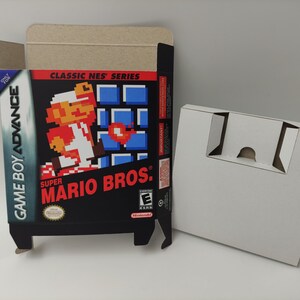 Super Mario Bros - Boîte de rechange avec option plateau intérieur - GBA/Game Boy Advance - Carton épais comme dans l'original. QG !