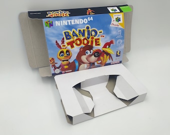 Banjo Tooie - box replacement with inner tray option - NTSC, PAL or Australian PAL - Nintendo 64/ N64 - thick cardboard as in the original.