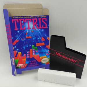 Tetris - Vervangende doos, stofkap, blok - NES - dik karton zoals in het origineel. Topkwaliteit!