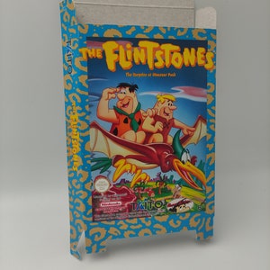 The Flintstones: The Surprise at Dinosaur Peak - Boîte de remplacement, cache anti-poussière, bloc - PAL ou NTSC - NES - carton épais. QG !