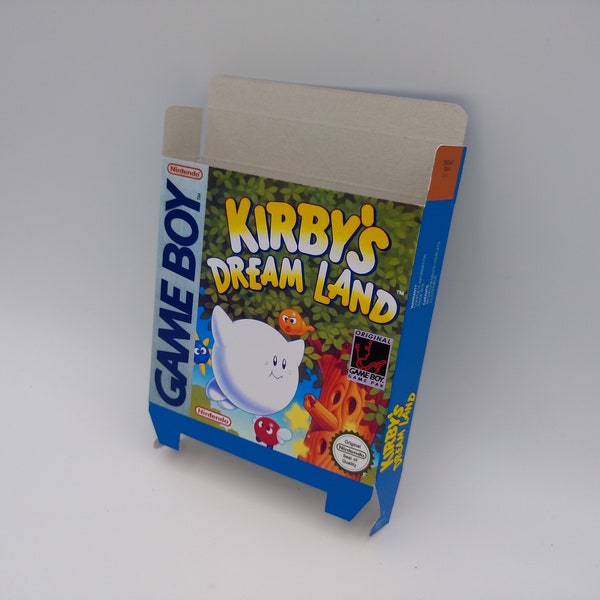 Kirby's Dream Land - Game Boy - Replacement box with inner tray option - PAL or NTSC - thick cardboard. Top Quality !!