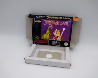 Dragon's Lair - Replacement box with inner tray option - Super Nintendo/ SNES - thick cardboard as in the original.