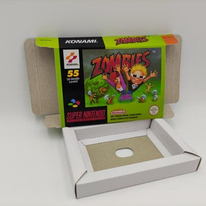 Zombies - PAL of NTSC - Vervangende doos met binnenbakoptie - SNES - dik karton zoals in het origineel.