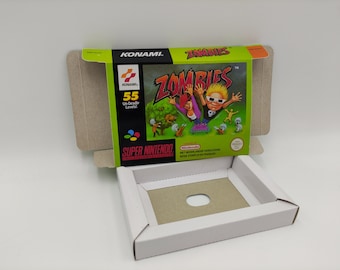Zombies - PAL ou NTSC - Boîte de remplacement avec option bac intérieur - SNES - carton épais comme à l'original.