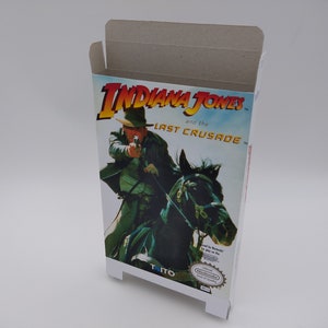 Indiana Jones y la última cruzada - Caja de repuesto, cubierta antipolvo, bloque - NES - NTSC o PAL - cartón grueso como en el original. ¡Hq!