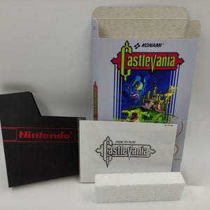 Castlevania - Vervangingsdoos, Handleiding, Stofkap, Blok - NES - NTSC of PAL - dik karton zoals in het origineel. Top kwaliteit !!