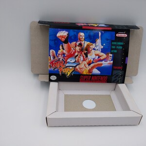 Fatal Fury 2 - boîte de remplacement avec option plateau intérieur - SNES - carton épais comme dans l'original. QG !