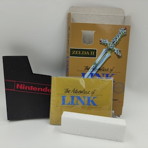 Zelda II The Adventure of Link - Vervangende doos, handleiding, stofkap, blok - NES - Ntsc of Pal - Dik karton, HQ !!