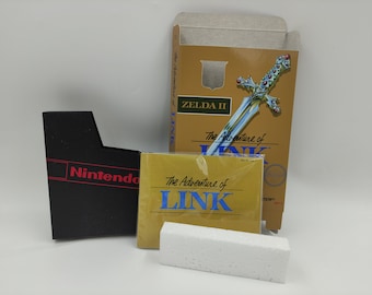 Zelda II The Adventure of Link - Replacement Box, Manual, Dust Cover, Block -  NES - Ntsc or Pal - Thick cardboard, HQ !!