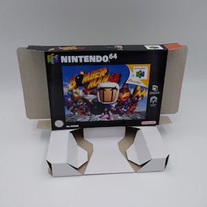Bomberman 64 - doos met optie voor binnenlade - PAL - N64 - dik karton zoals in het origineel. Topkwaliteit !!