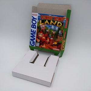 Donkey Kong Land - Vervangende doos met optie binnenbak - PAL of NTSC - Game Boy/GB - dik karton. Top kwaliteit !!