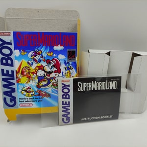 Super Mario Land - Replacement Box, Manual, Inner Tray - NTSC, PAL - Game Boy/ GB - thick cardboard. Top Quality !!