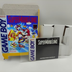 Super Mario Land - Vervangingsdoos, Handleiding, Binnenbak - NTSC, PAL - Game Boy/ GB - dik karton. Top kwaliteit !!