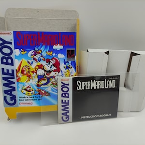 Super Mario Land - Replacement Box, Manual, Inner Tray - NTSC, PAL - Game Boy/ GB - thick cardboard. Top Quality !!