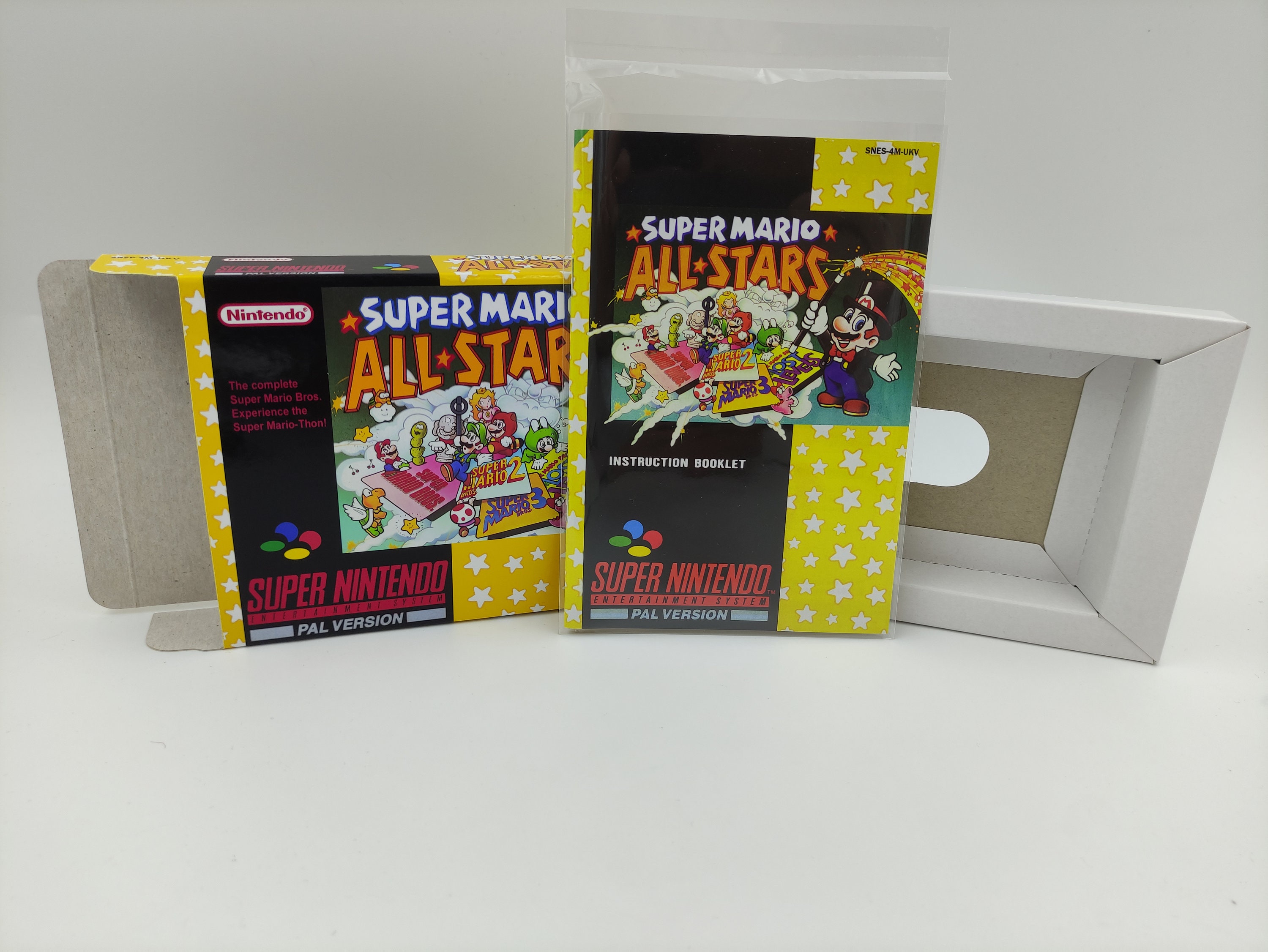 Super Mario All-stars SNES. Rare, Complete, Red Box Version. PAL Super  Nintendo