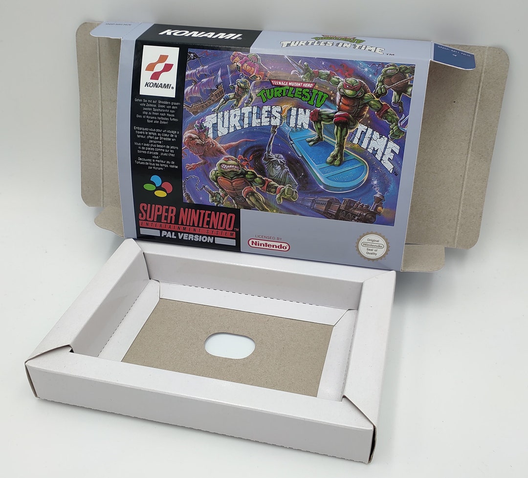 TMNT IV Turtles in Time - NTSC or Pal - Replacement Box With Inner Tray ...
